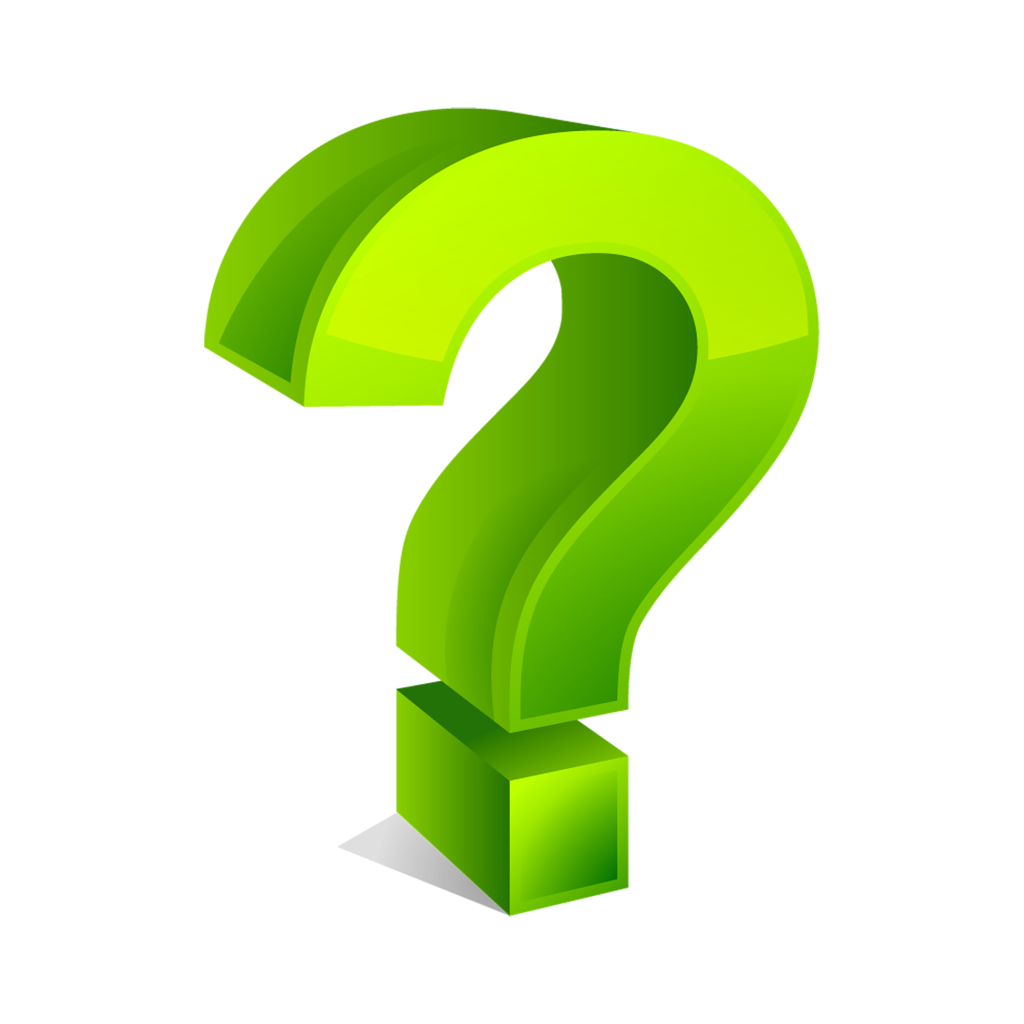 [CITYPNG.COM]HD Green Question Mark 3D Logo Icon Symbol PNG - 2000x2000